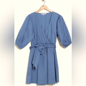 NWOT Puff Sleeve Faux Wrap Dress